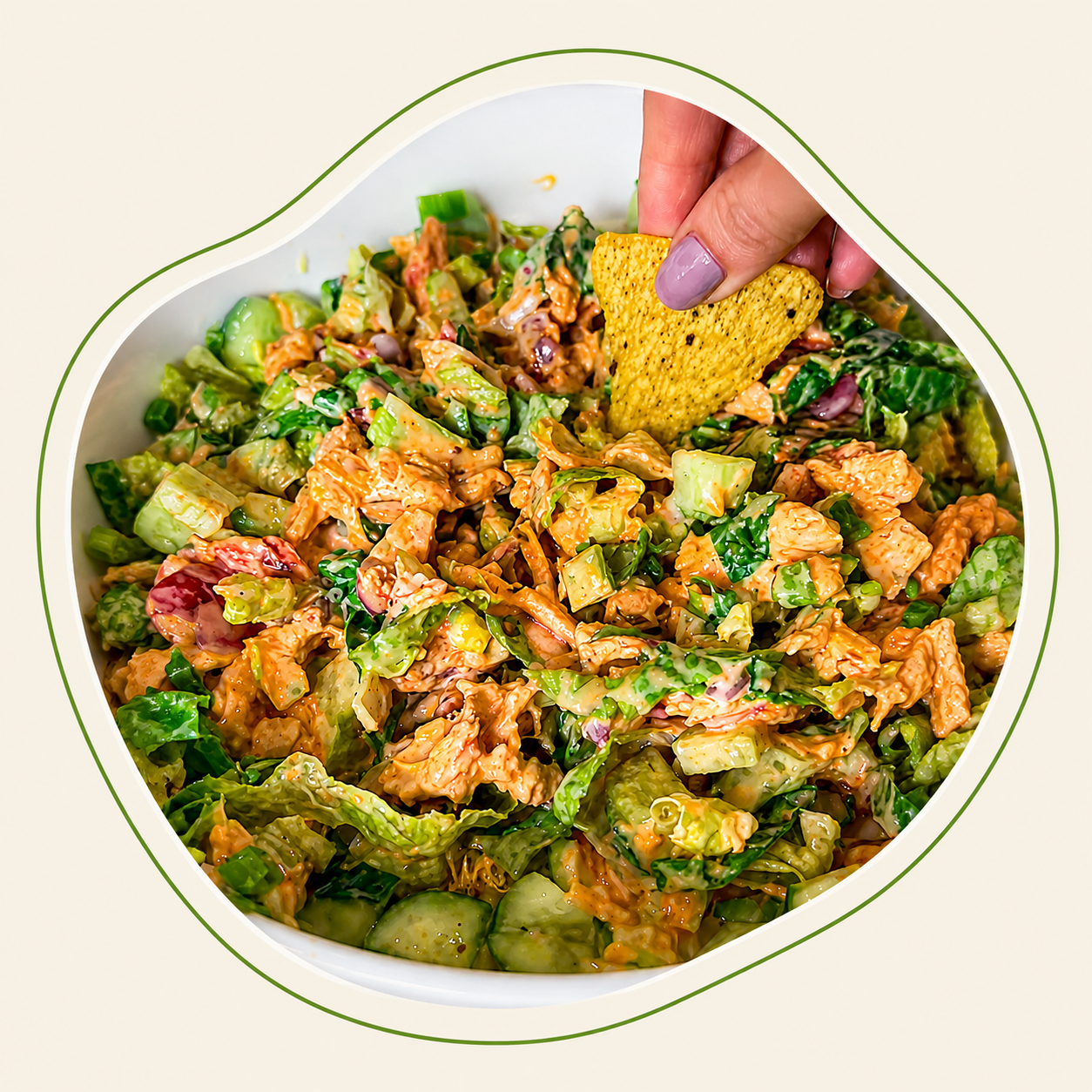 Salada no pote pronta para servir